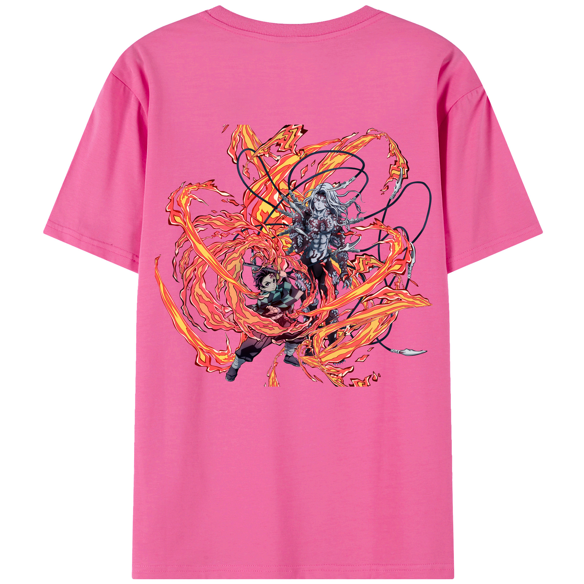 （画像用） 鬼滅の刃 竈門 炭治郎／かまど たんじろう Kamado Tanjirou レディース半袖Tシャツ(バックプリント)